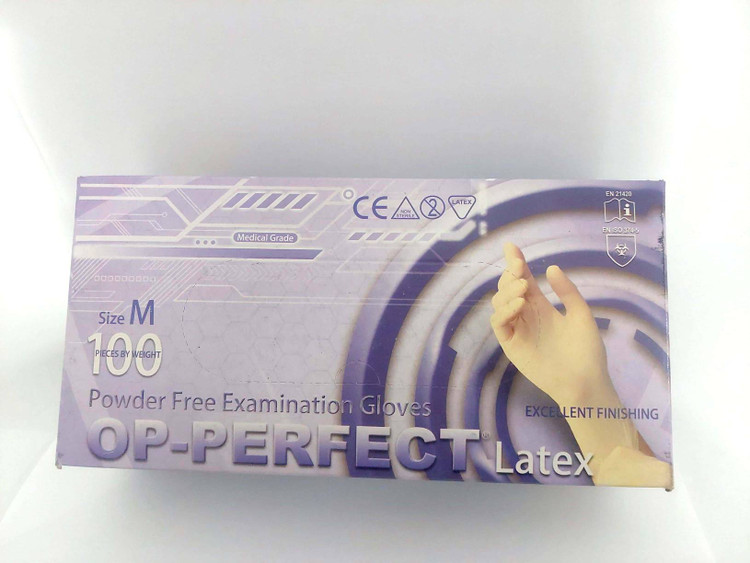 دستکش معاینه لاتکس (بدون پودر ) غیر استریل اپی پرفکت - سایز M خرید از فروشگاه ویانا طب www.vianateb.ir