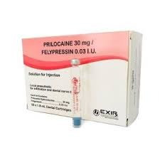 کارپول 3% اکسیر 50 عددی- پریلوکایین -تاریخ انقضا بیشتر از ۲ سال